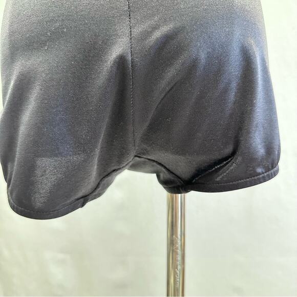 Vintage 70s Maxine of Hollywood black one piece pinup swimsuit dress size 14 - Picture 10 of 15